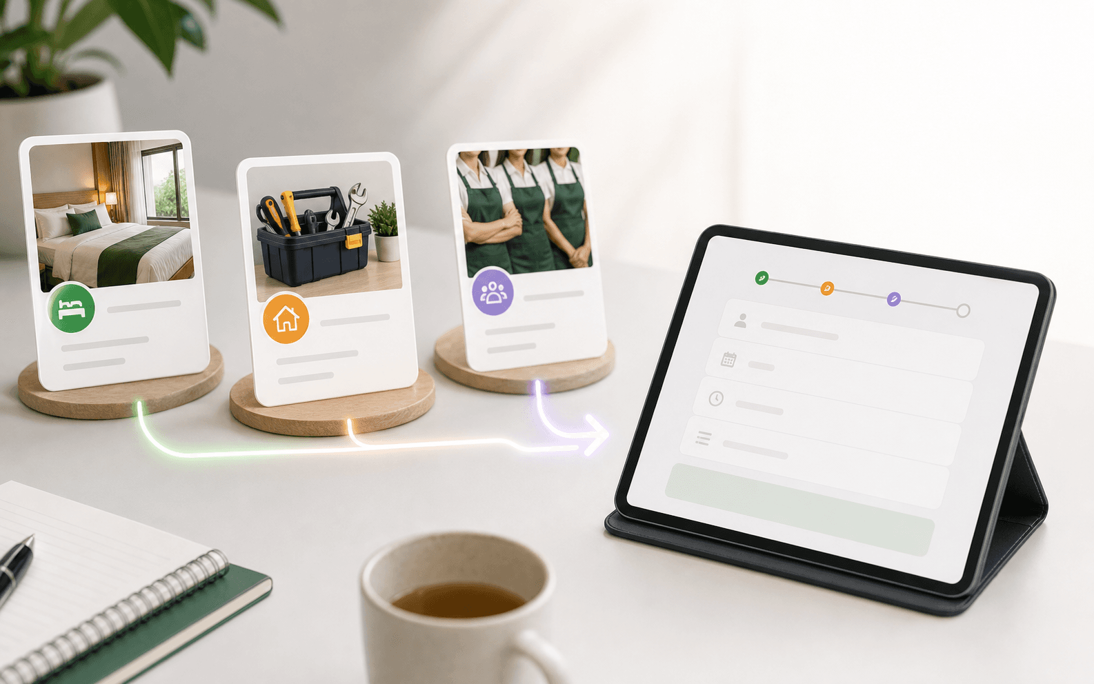 Booking workflows adapted to business types