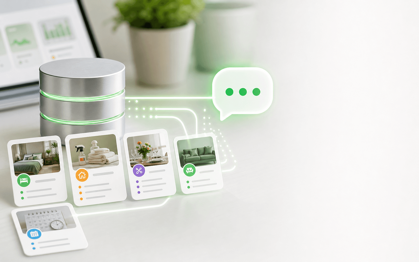 Business data connected to chat replies